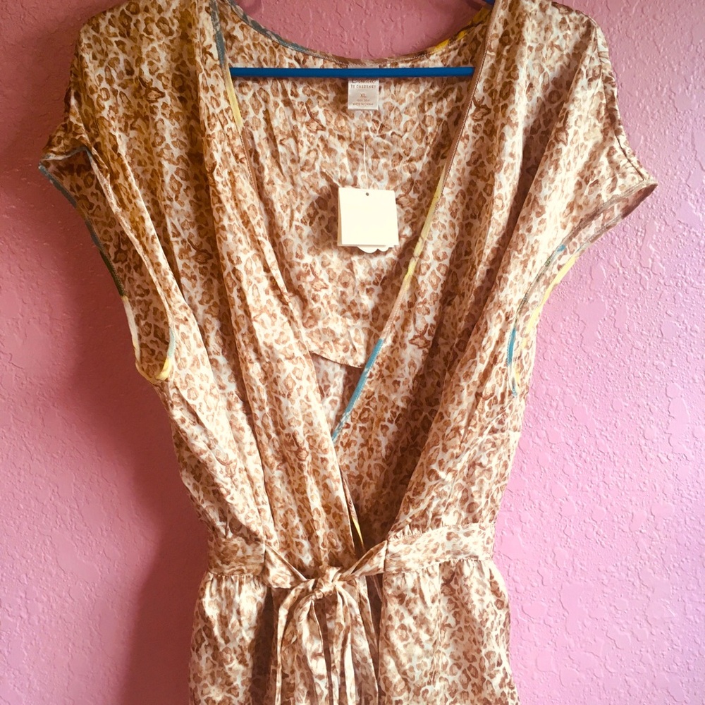 Couture by Cabernet vintage cheetah silk top